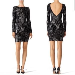 Dress the Population || Sequined Velvet Mini Dress
